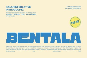 Bold Geometric Sans Serif Font